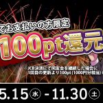 排泄同友会!JCB大ポイントバックキャンペーン!